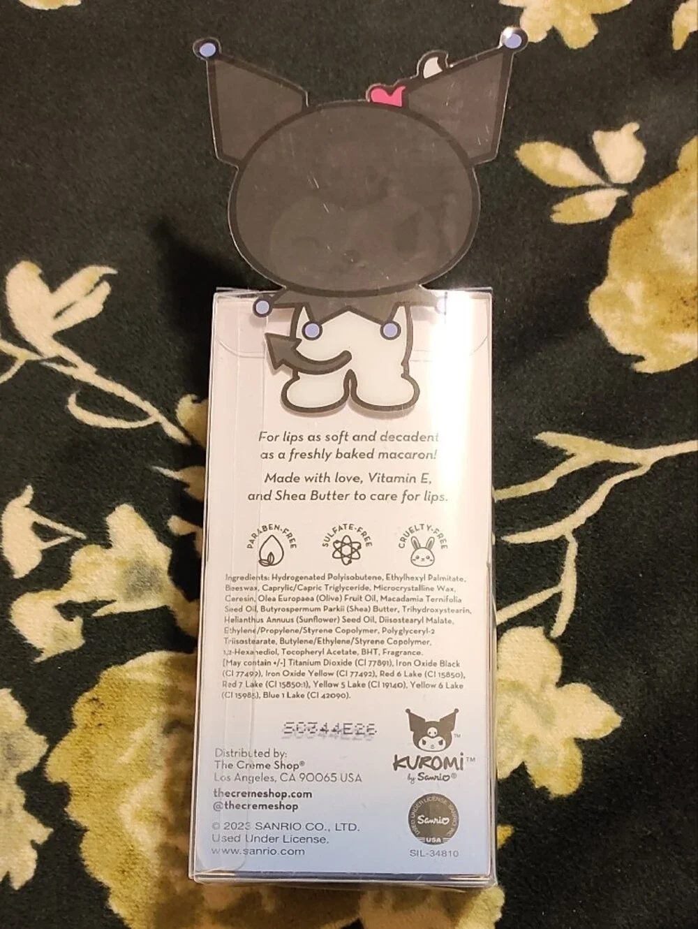 The Crème Shop x Kuromi Macaron Lip Balm - Pink/Black